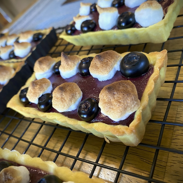 Wild Black Raspberry Curd Tart